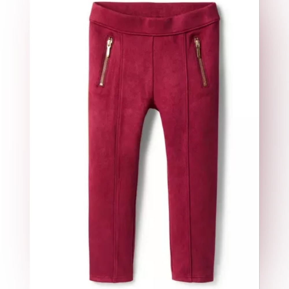 Janie and Jack FAUX SUEDE PANT size 2T color maroon